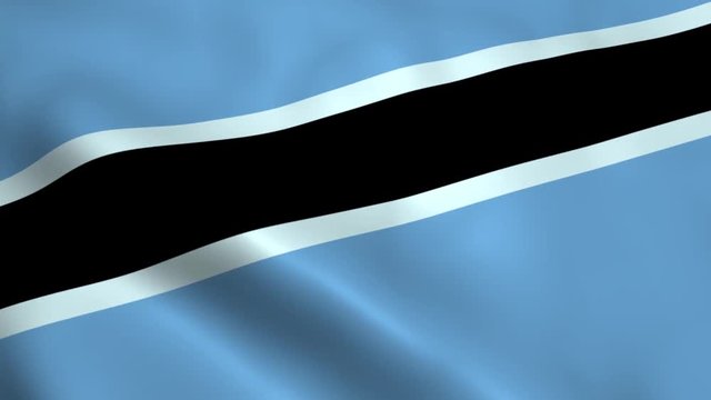 Realistic Botswana flag