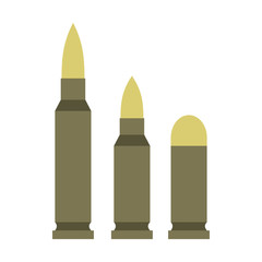 Bullets icon in flat style on a white background