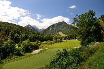 Golf course in Kranjska Gora, Slovenia