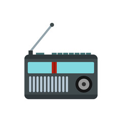 Radio receiver icon in flat style on a white background