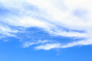 Obraz premium Blue sky background with white clouds. The vast blue sky and clouds sky on sunny day. White fluffy clouds in the blue sky.