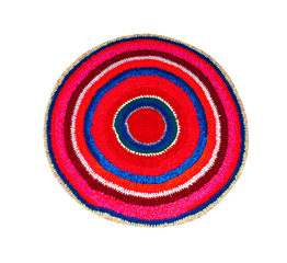 rug round knitted