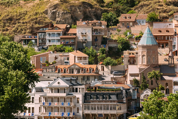 Fototapeta premium Scenic View Of Tbilisi Old Town, Georgia