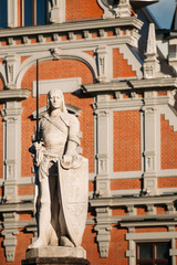 Obraz premium Statue Of Roland At The Town Hall In Riga, Latvia. Famous Landmark