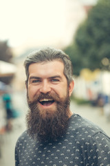 handsome bearded man outdoor