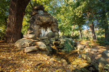 Julius Zeyer memorial in Chotkovy sady orchards in Prague. Julius Zeyer