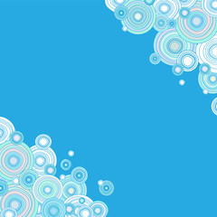 Fototapeta na wymiar Water background with stylized doodle air bubbles.