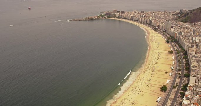 Aerial View of Copacabana Beach, Rio de Janeiro, Brazil