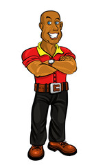 Black man with snow-white smile