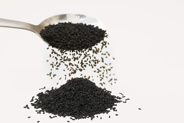A Spoon Full of Black Cumin Seeds / Nigella Sativa - Superfood