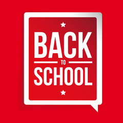 Back to School sign speech bubble