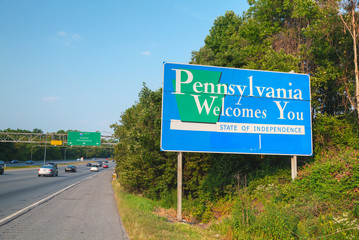 Pennsylvania Welcomes You road sign - 118269453