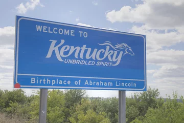 Papier Peint photo autocollant Amérique centrale Bienvenue au panneau de signalisation du Kentucky