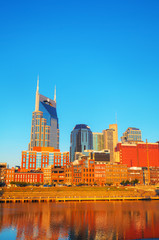 Fototapeta na wymiar Downtown Nashville cityscape in the morning
