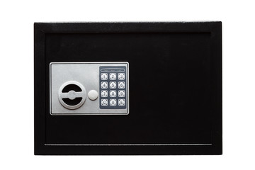 Electronic home safe isolated on white background