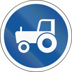 Road sign used in the African country of Botswana - Agricultural vehicles only