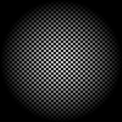 Naklejka premium Radial gradient light. Checkered background.