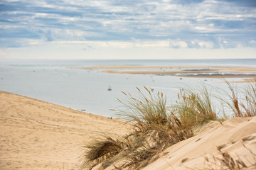 Fototapeta na wymiar View of The Arcachon Bay and The Duna of Pyla, France
