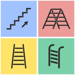 Ladder icon set.