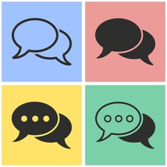Chatting icon set.