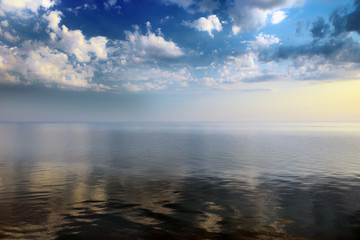 beautiful sunrise over the sea