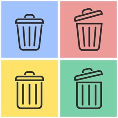 Bucket icon set.