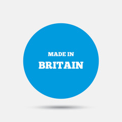 Made in Britain icon. Export production symbol.