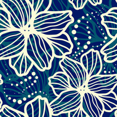 seamless  flower background