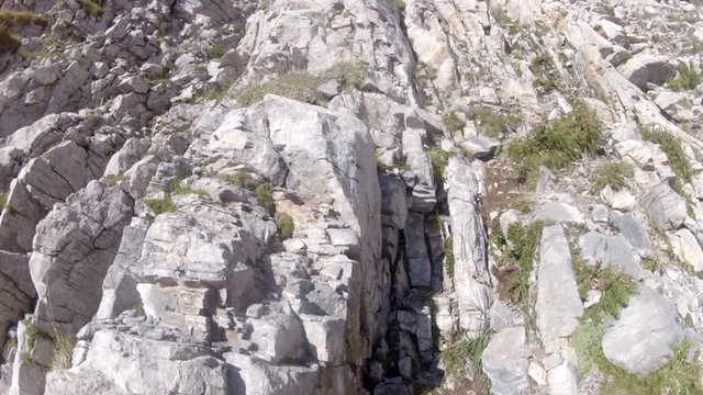 Climbing expedition, mountainering on Olymp mountain in Greece