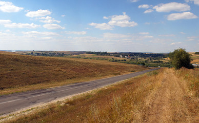 Road between hills