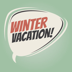 winter vacation retro cartoon balloon
