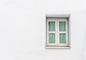Window on a white wall