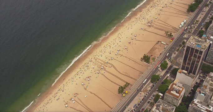 Aerial View of Copacabana Beach, Rio de Janeiro, Brazil