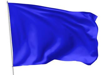 Blue flag on flagpole - obrazy, fototapety, plakaty