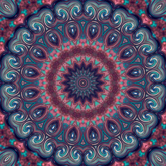 Kaleidoscopic design abstract ornament seamless texture, wavy pa