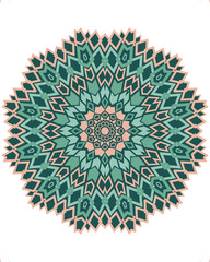 Mandala with geometric elements. Ethnic mandala with colorful or