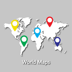 Earth, Map, Location, Review, GPS, Navigator, with the shadow of the Earth
