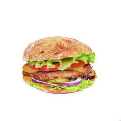 Tasty and appetizing hamburger