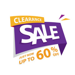 Clearance Sale purple yellow 60 percent heading design for banne