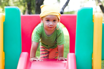 Fototapeta na wymiar Child on playground