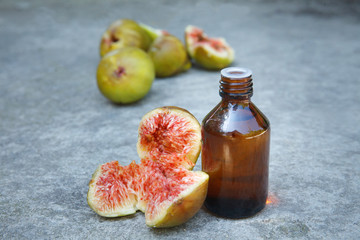 Fig seed aromatherapy essential oils in bottle