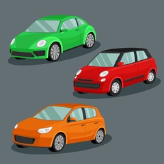 Vector cars image design set.