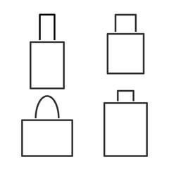 Vector Set of Shopping Bags Icons