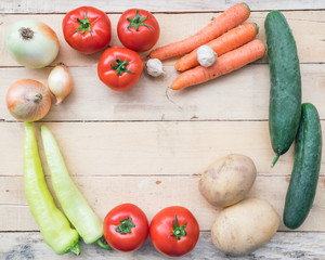 Fresh Farmers Market Vegetables. Healthy Eating. Vegetarian food