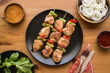Turkish Shish Kebab / Chicken Skewers.