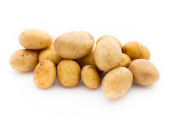 New potato isolated on white background.