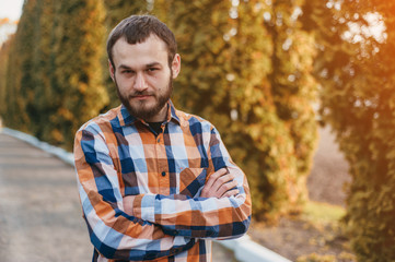 The guy with the dog