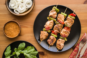Turkish Shish Kebab / Chicken Skewers.