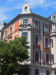 Obraz premium Berlin: Eckhaus, Altbaufassade in Charlottenburg