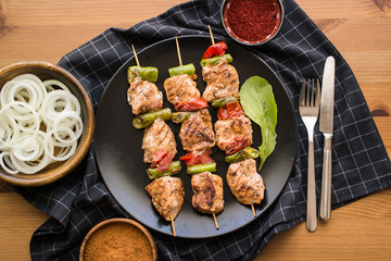 Turkish Shish Kebab / Chicken Skewers.